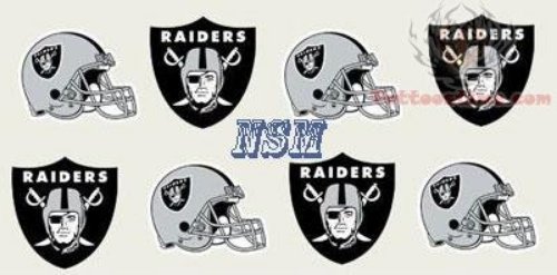 Oakland Raiders Logo And Helmete Tattoo Designs